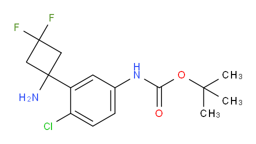 tert-butyl N-[3-(1-amino-3,3-difluorocyclobutyl)-4-chlorophenyl]carbamate