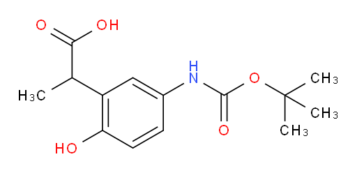 2-(5-{[(tert-butoxy)carbonyl]amino}-2-hydroxyphenyl)propanoic acid