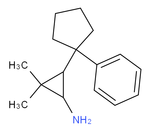 2,2-dimethyl-3-(1-phenylcyclopentyl)cyclopropan-1-amine