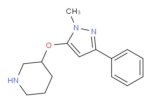 3-[(1-methyl-3-phenyl-1H-pyrazol-5-yl)oxy]piperidine