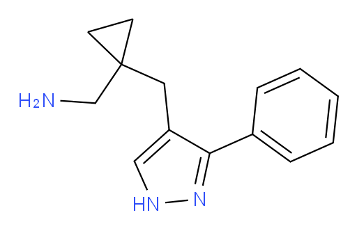 {1-[(3-phenyl-1H-pyrazol-4-yl)methyl]cyclopropyl}methanamine