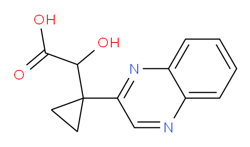 2-hydroxy-2-[1-(quinoxalin-2-yl)cyclopropyl]acetic acid
