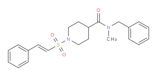 N-benzyl-N-methyl-1-(2-phenylethenesulfonyl)piperidine-4-carboxamide