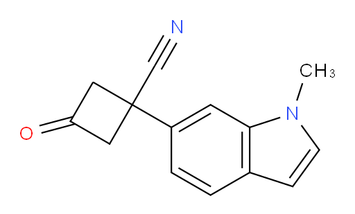1-(1-methyl-1H-indol-6-yl)-3-oxocyclobutane-1-carbonitrile
