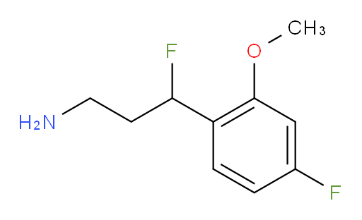 3-fluoro-3-(4-fluoro-2-methoxyphenyl)propan-1-amine