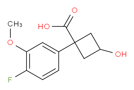 1-(4-fluoro-3-methoxyphenyl)-3-hydroxycyclobutane-1-carboxylic acid
