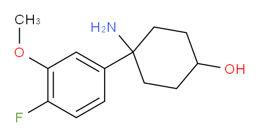 4-amino-4-(4-fluoro-3-methoxyphenyl)cyclohexan-1-ol