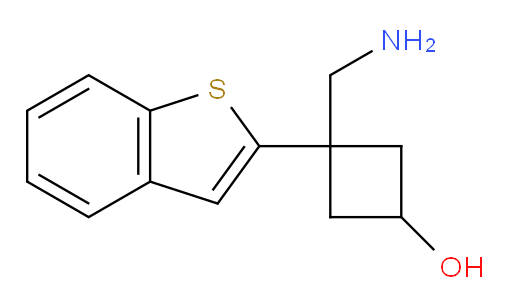 3-(aminomethyl)-3-(1-benzothiophen-2-yl)cyclobutan-1-ol