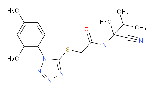 N-(1-cyano-1,2-dimethylpropyl)-2-{[1-(2,4-dimethylphenyl)-1H-1,2,3,4-tetrazol-5-yl]sulfanyl}acetamide