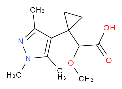 2-methoxy-2-[1-(trimethyl-1H-pyrazol-4-yl)cyclopropyl]acetic acid