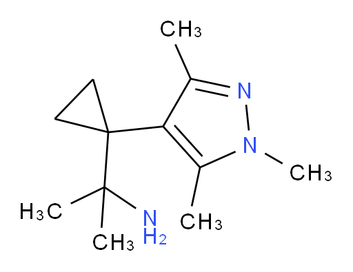 2-[1-(trimethyl-1H-pyrazol-4-yl)cyclopropyl]propan-2-amine