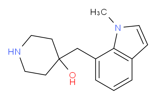 4-[(1-methyl-1H-indol-7-yl)methyl]piperidin-4-ol