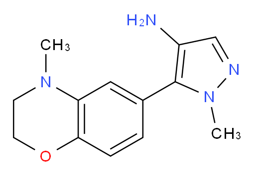 1-methyl-5-(4-methyl-3,4-dihydro-2H-1,4-benzoxazin-6-yl)-1H-pyrazol-4-amine
