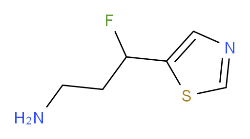 3-fluoro-3-(1,3-thiazol-5-yl)propan-1-amine