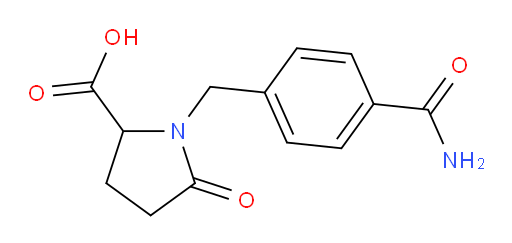 1-[(4-carbamoylphenyl)methyl]-5-oxopyrrolidine-2-carboxylic acid