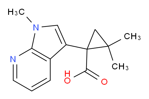2,2-dimethyl-1-{1-methyl-1H-pyrrolo[2,3-b]pyridin-3-yl}cyclopropane-1-carboxylic acid