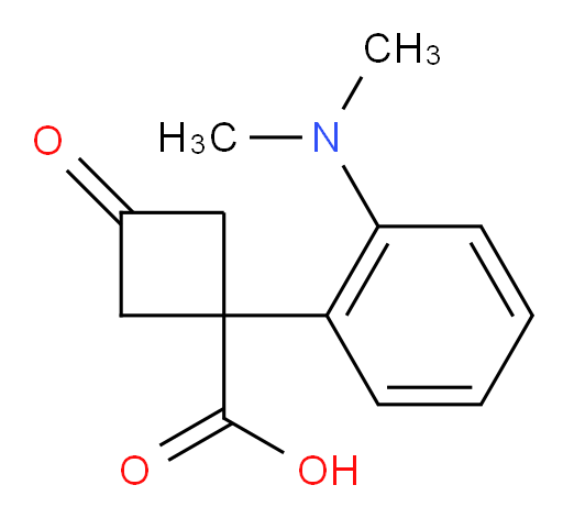1-[2-(dimethylamino)phenyl]-3-oxocyclobutane-1-carboxylic acid