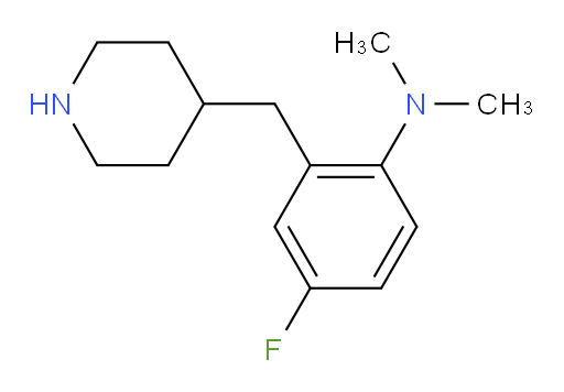 4-fluoro-N,N-dimethyl-2-[(piperidin-4-yl)methyl]aniline