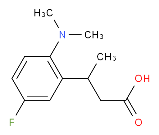 3-[2-(dimethylamino)-5-fluorophenyl]butanoic acid
