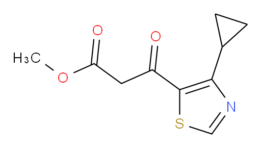 methyl 3-(4-cyclopropyl-1,3-thiazol-5-yl)-3-oxopropanoate