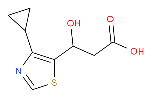3-(4-cyclopropyl-1,3-thiazol-5-yl)-3-hydroxypropanoic acid