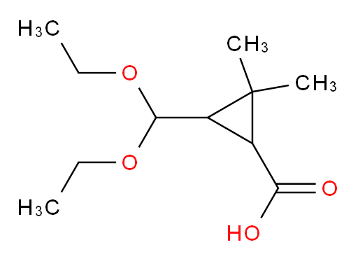 3-(diethoxymethyl)-2,2-dimethylcyclopropane-1-carboxylic acid