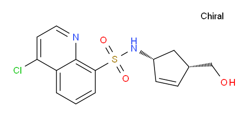 4-chloro-N-[(1R,4S)-4-(hydroxymethyl)cyclopent-2-en-1-yl]quinoline-8-sulfonamide