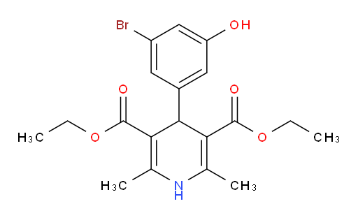 3,5-diethyl 4-(3-bromo-5-hydroxyphenyl)-2,6-dimethyl-1,4-dihydropyridine-3,5-dicarboxylate