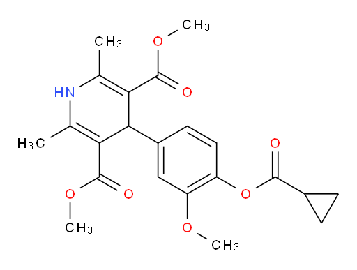 3,5-dimethyl 4-[4-(cyclopropanecarbonyloxy)-3-methoxyphenyl]-2,6-dimethyl-1,4-dihydropyridine-3,5-dicarboxylate