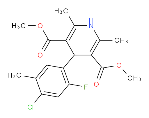 3,5-dimethyl 4-(4-chloro-2-fluoro-5-methylphenyl)-2,6-dimethyl-1,4-dihydropyridine-3,5-dicarboxylate
