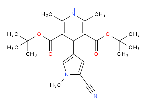 3,5-di-tert-butyl 4-(5-cyano-1-methyl-1H-pyrrol-3-yl)-2,6-dimethyl-1,4-dihydropyridine-3,5-dicarboxylate