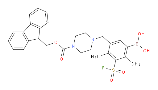 {5-[(4-{[(9H-fluoren-9-yl)methoxy]carbonyl}piperazin-1-yl)methyl]-3-(fluorosulfonyl)-2,4-dimethylphenyl}boronic acid