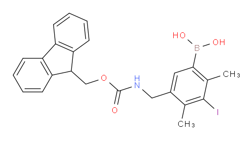 {5-[({[(9H-fluoren-9-yl)methoxy]carbonyl}amino)methyl]-3-iodo-2,4-dimethylphenyl}boronic acid