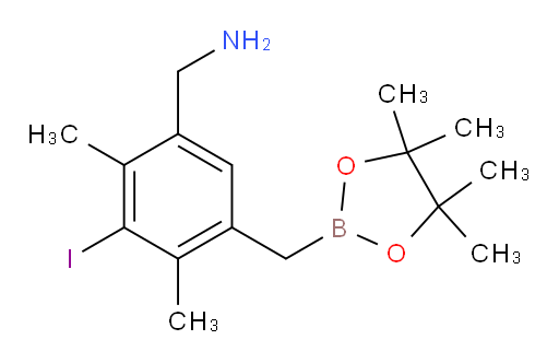 1-{3-iodo-2,4-dimethyl-5-[(4,4,5,5-tetramethyl-1,3,2-dioxaborolan-2-yl)methyl]phenyl}methanamine