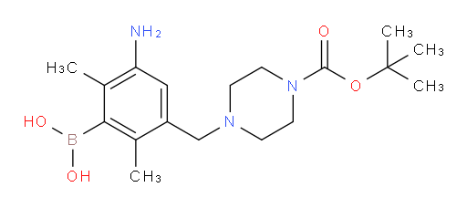 [3-amino-5-({4-[(tert-butoxy)carbonyl]piperazin-1-yl}methyl)-2,6-dimethylphenyl]boronic acid