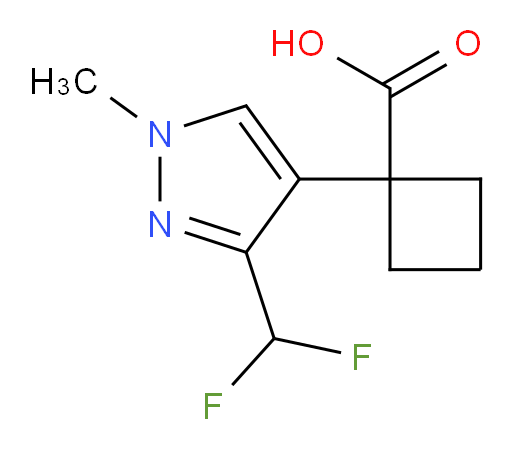 1-[3-(difluoromethyl)-1-methyl-1H-pyrazol-4-yl]cyclobutane-1-carboxylic acid
