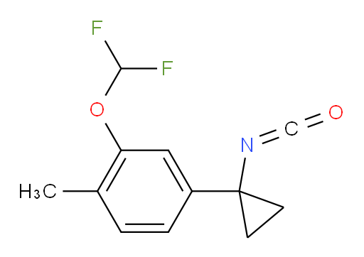 2-(difluoromethoxy)-4-(1-isocyanatocyclopropyl)-1-methylbenzene