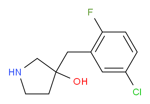 3-[(5-chloro-2-fluorophenyl)methyl]pyrrolidin-3-ol