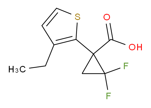 1-(3-ethylthiophen-2-yl)-2,2-difluorocyclopropane-1-carboxylic acid
