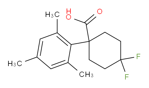 4,4-difluoro-1-(2,4,6-trimethylphenyl)cyclohexane-1-carboxylic acid