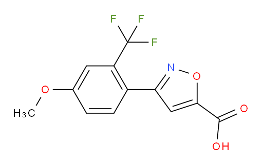 3-[4-methoxy-2-(trifluoromethyl)phenyl]-1,2-oxazole-5-carboxylic acid