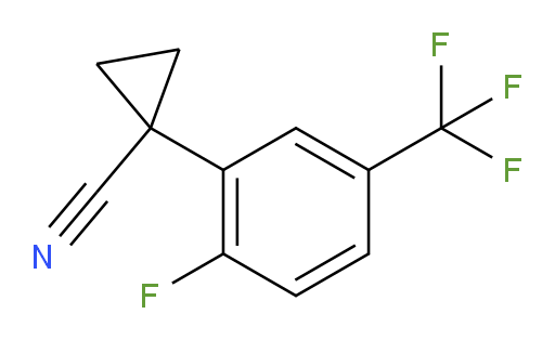 1-[2-fluoro-5-(trifluoromethyl)phenyl]cyclopropane-1-carbonitrile