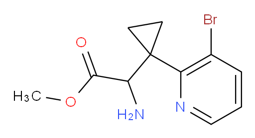 methyl 2-amino-2-[1-(3-bromopyridin-2-yl)cyclopropyl]acetate