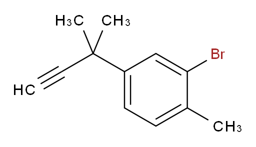 2-bromo-1-methyl-4-(2-methylbut-3-yn-2-yl)benzene