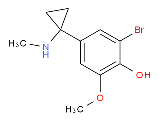2-bromo-6-methoxy-4-[1-(methylamino)cyclopropyl]phenol