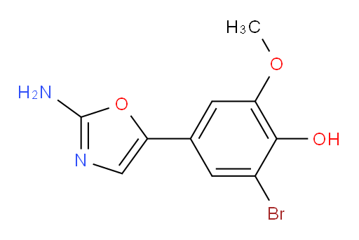 4-(2-amino-1,3-oxazol-5-yl)-2-bromo-6-methoxyphenol