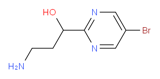 3-amino-1-(5-bromopyrimidin-2-yl)propan-1-ol