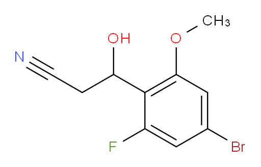 3-(4-bromo-2-fluoro-6-methoxyphenyl)-3-hydroxypropanenitrile