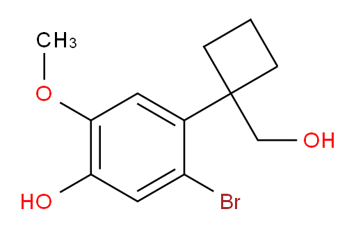 5-bromo-4-[1-(hydroxymethyl)cyclobutyl]-2-methoxyphenol