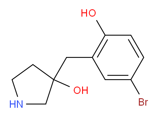 3-[(5-bromo-2-hydroxyphenyl)methyl]pyrrolidin-3-ol